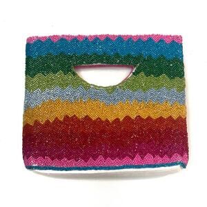 Rainbow Beaded Clutch